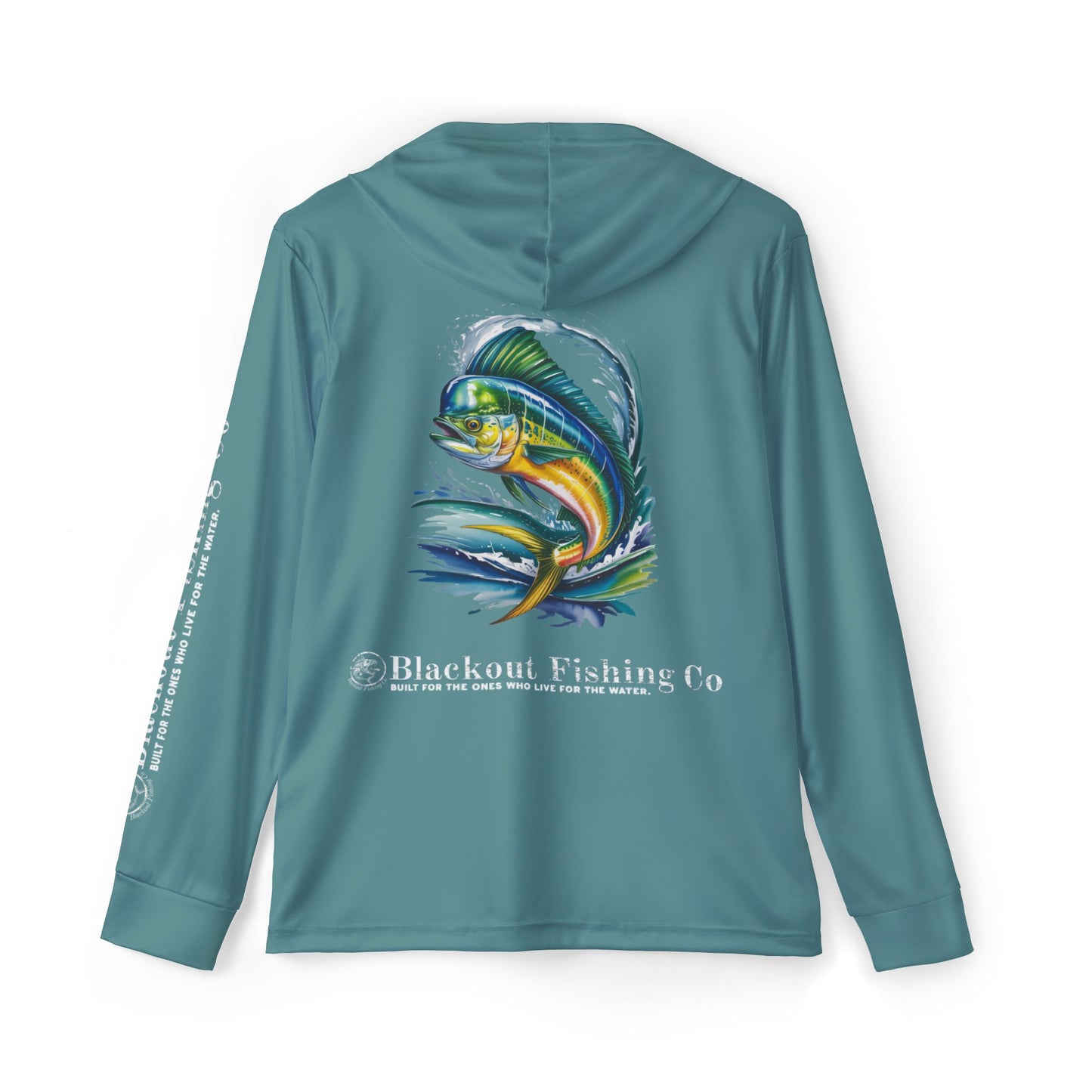 Mahi-Mahi Sun Fishing Hoodie Lightweight Men's Warmup Hooded Shirt