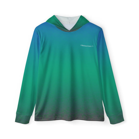 Green Blue Athletic Camo Men's Performance Hoodie