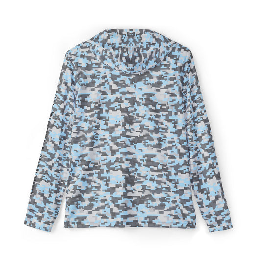 Men's Performance Fishing Hoodie — UPF 50 Quick-Dry Camo with Fish Emblem