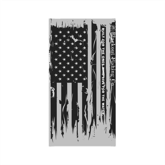 American Flag Neck Gaiter (Grey) -- "Built for the Ones Who Live for the Water"