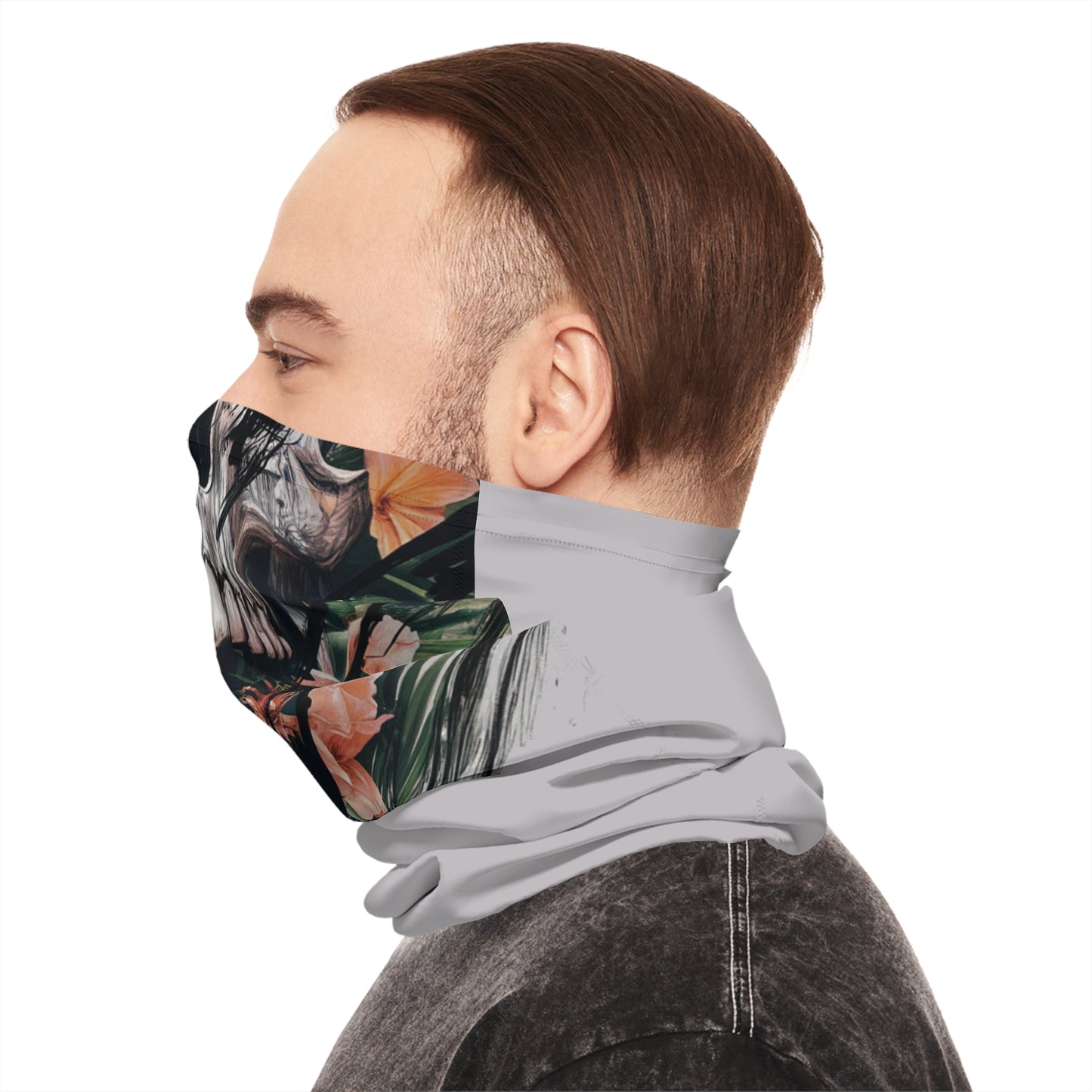 Tropical Skull Face Neck Gaiter — UPF 50+ Breathable Face & Head Cover