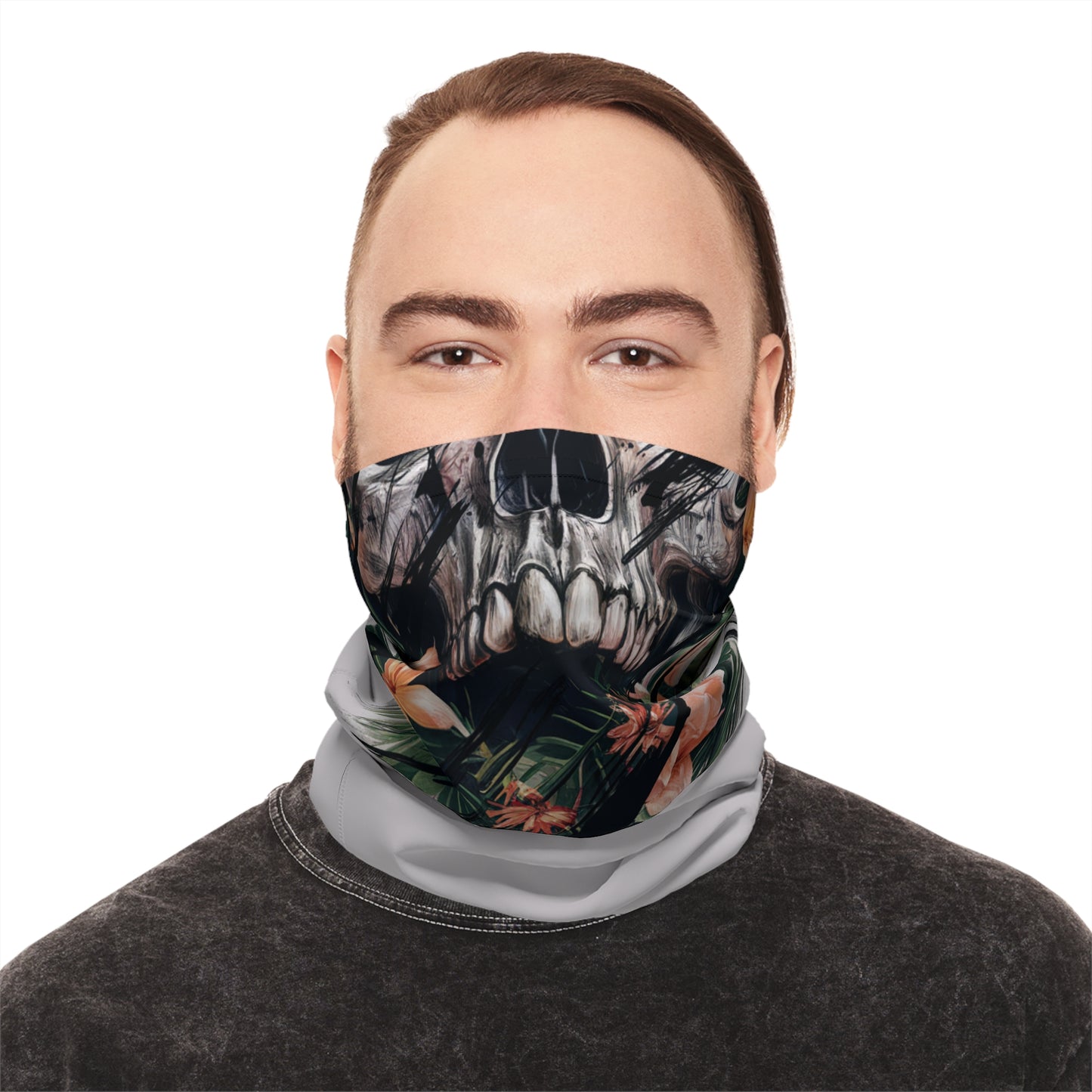 Tropical Skull Face Neck Gaiter — UPF 50+ Breathable Face & Head Cover