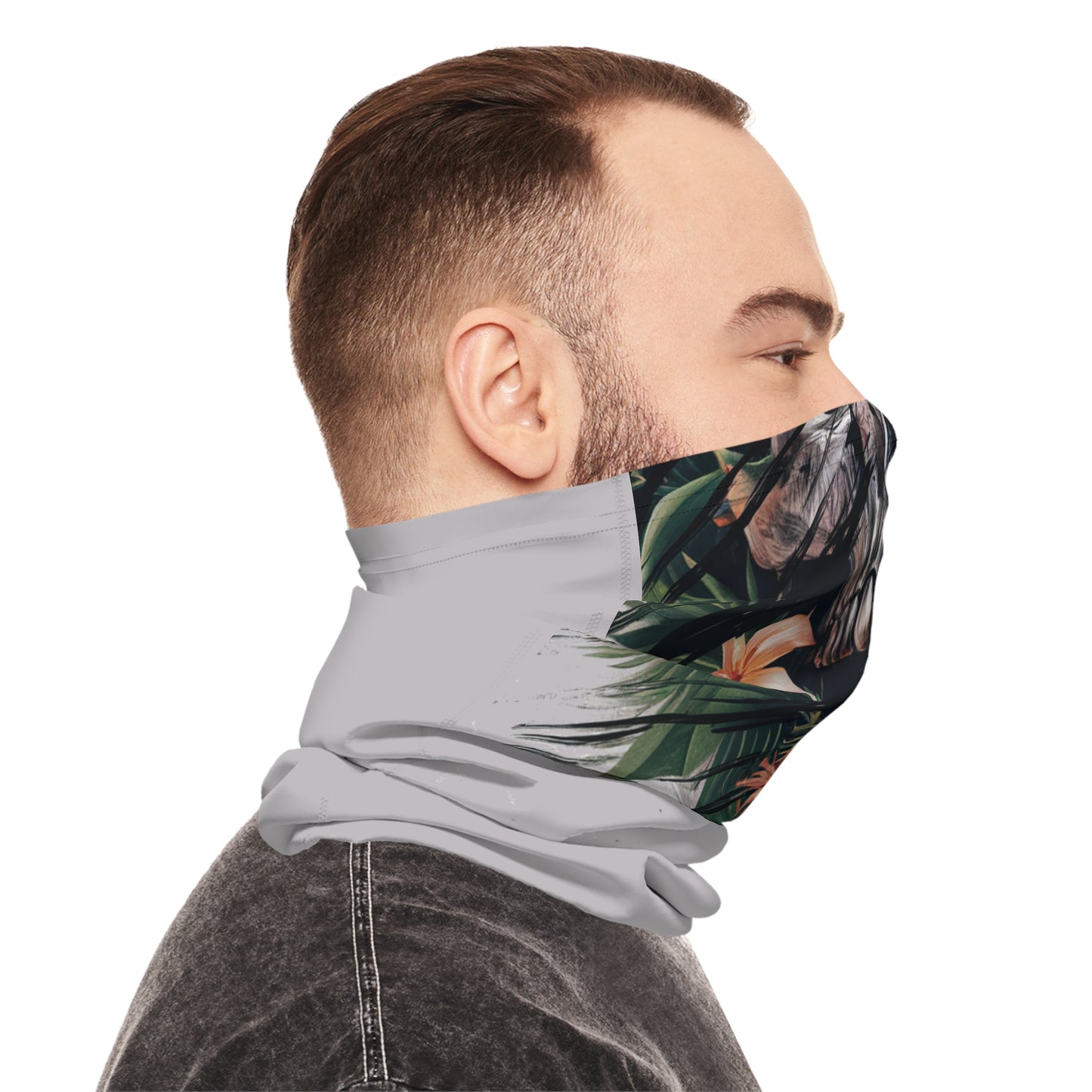 Tropical Skull Face Neck Gaiter — UPF 50+ Breathable Face & Head Cover