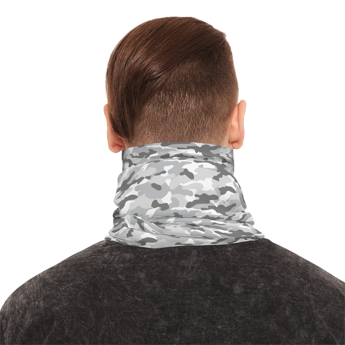 White & Gray Camo Neck Gaiter