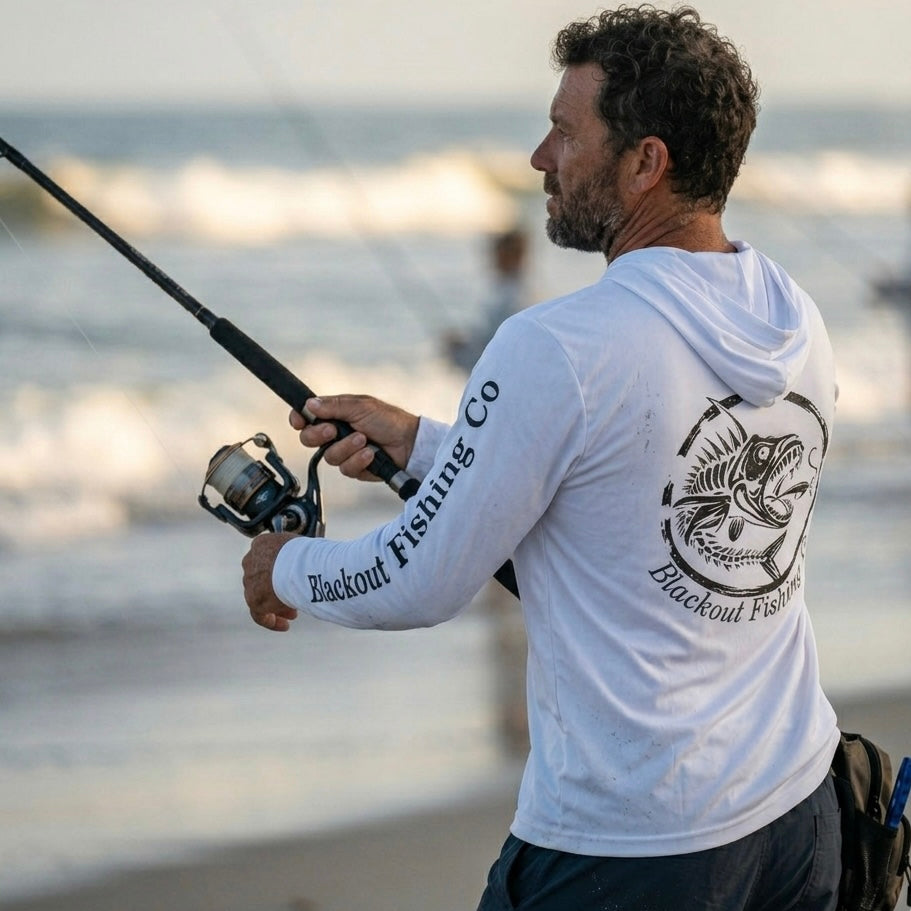 Blackout Fishing Co. UPF50 Fishing Hoodie — Lightweight Breathable Men's Warmup