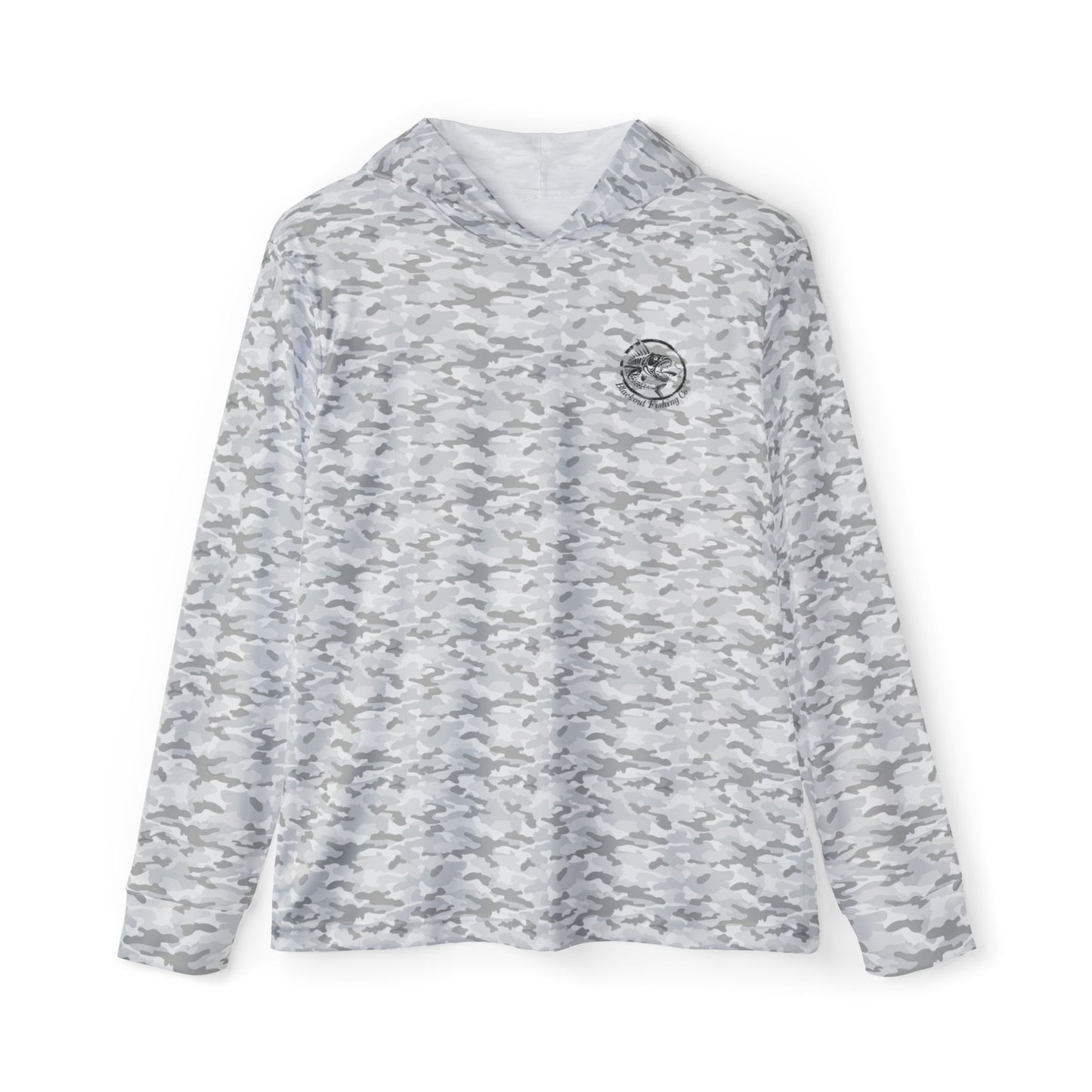 Men's UPF 50+ Lightweight Fishing Hoodie White Urban Camo Sun Protection