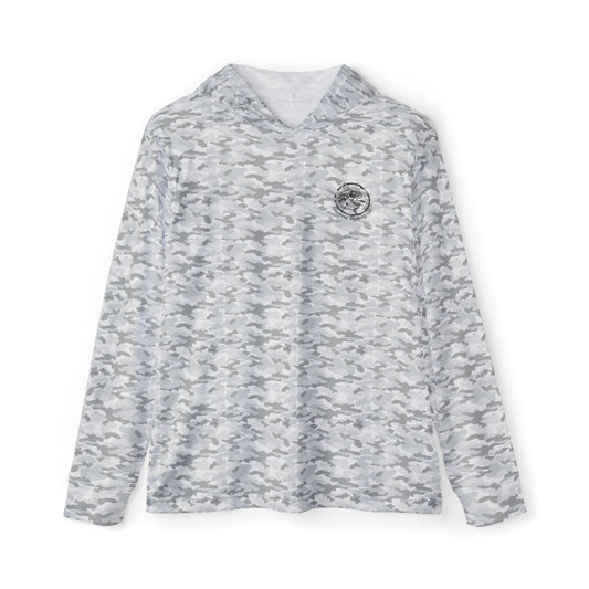 Men's UPF 50+ Lightweight Fishing Hoodie White Urban Camo Sun Protection