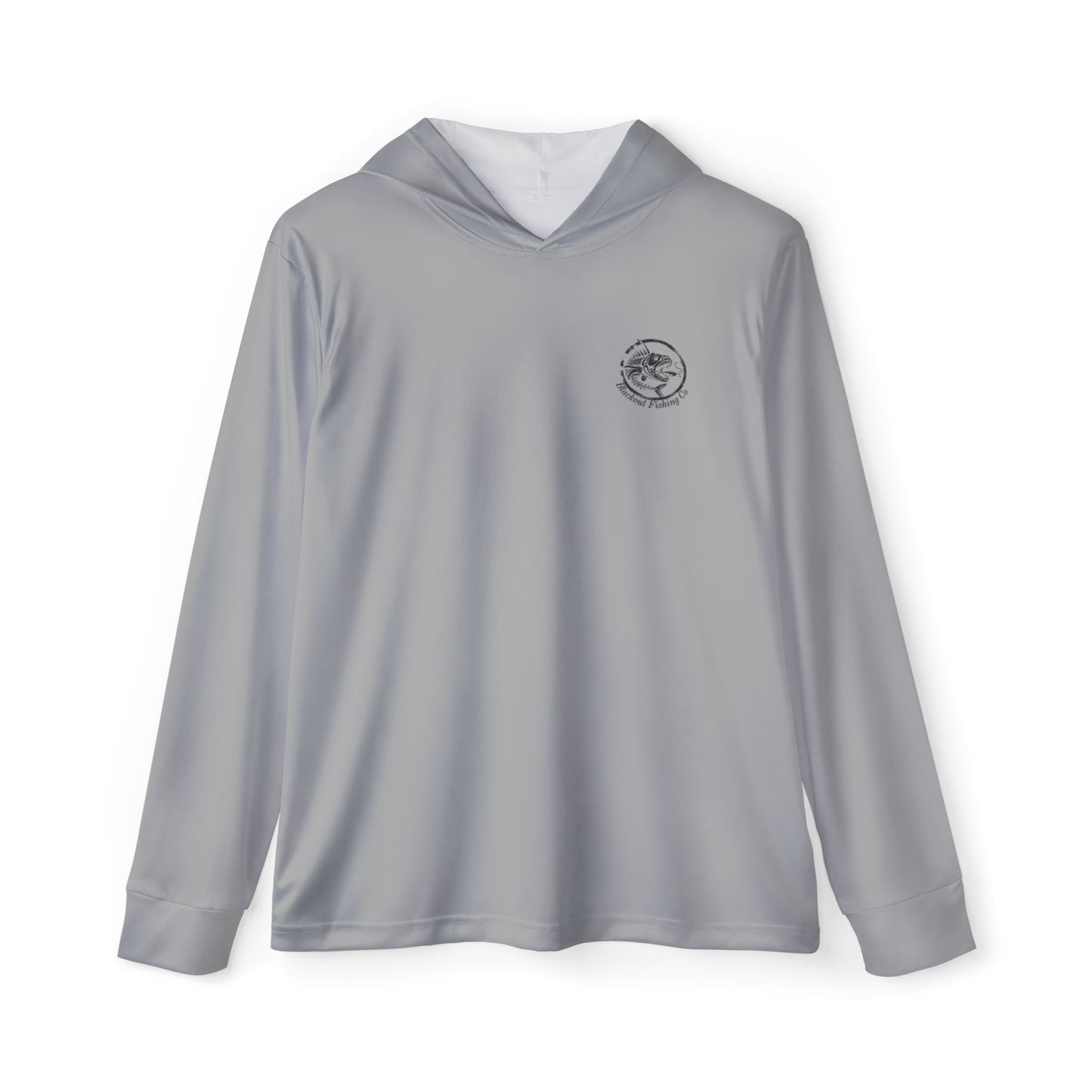 Striped Bass Fishing Sun Hoodie -  Performance Hoodie Grey