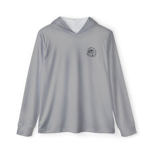 Striped Bass Fishing Sun Hoodie -  Performance Hoodie Grey
